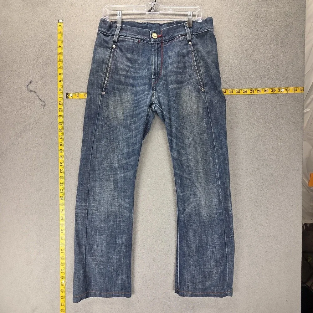 Vintage Levis Engineered Jeans Mens Blue Twisted Medium Wash Zip Fly Fits 32x28